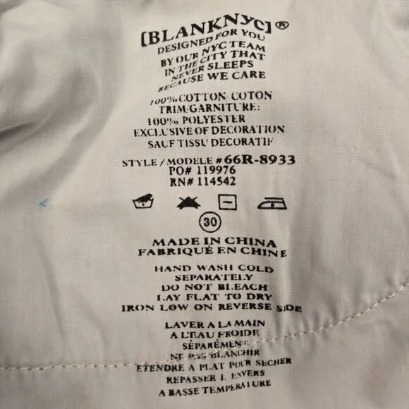 BlankNYC The Barrow High Rise Crochet Front Cutoff Shorts 30 Granny Square NWT - Picture 8 of 11